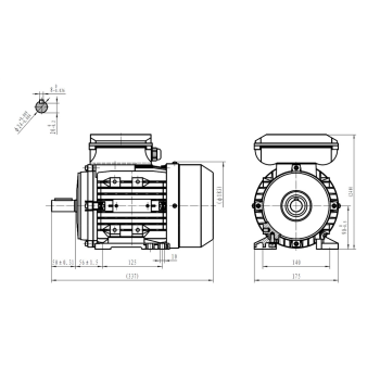 Silnik elektryczny jednofazowy 1,1kW 1400 obr/min. 90B3